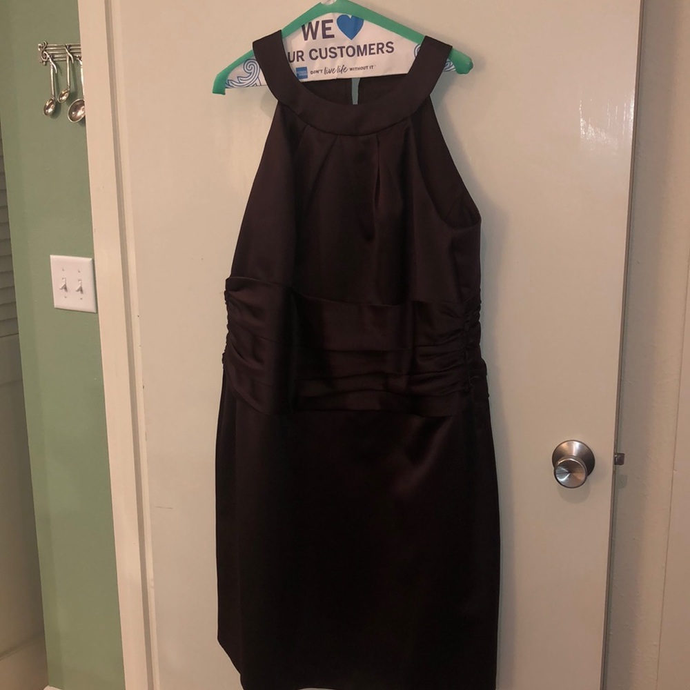 Short brown cocktail dress